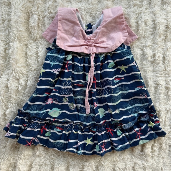 Other - Baby Girl Ocean Print Dress & Bloomers Set 3-6 Months Nautical Fish Print